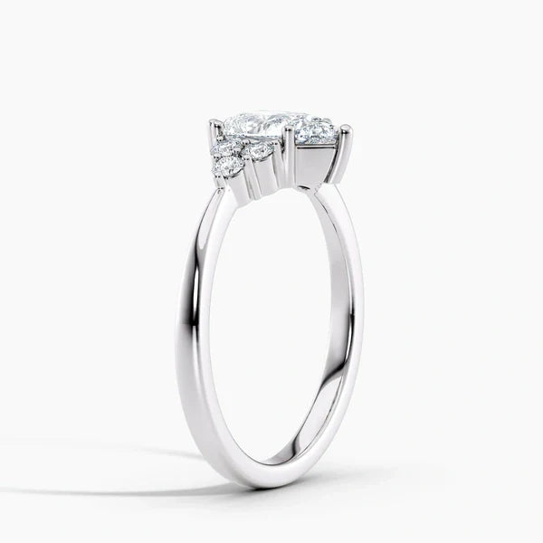 Lab-Grown Diamond Pear Cut Embrace Engagement Ring.