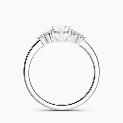 Lab-Grown Diamond Pear Cut Embrace Engagement Ring.