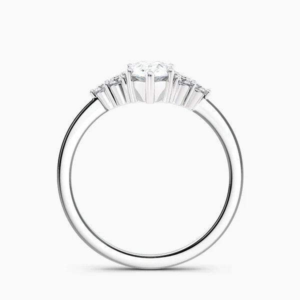 Lab-Grown Diamond Pear Cut Embrace Engagement Ring.