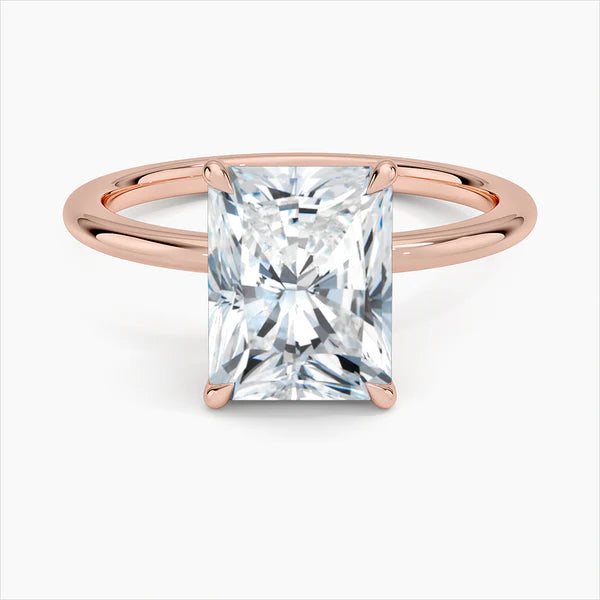 Bornreal Lab-Grown Diamond Radiant Cut Engagement Ring.