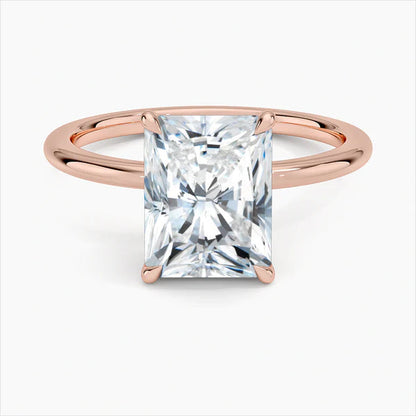 Bornreal Lab-Grown Diamond Radiant Cut Engagement Ring.