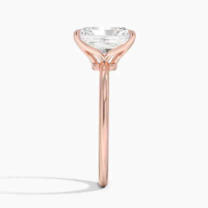 Bornreal Lab-Grown Diamond Radiant Cut Engagement Ring.