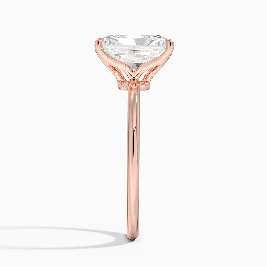 Bornreal Lab-Grown Diamond Radiant Cut Engagement Ring.