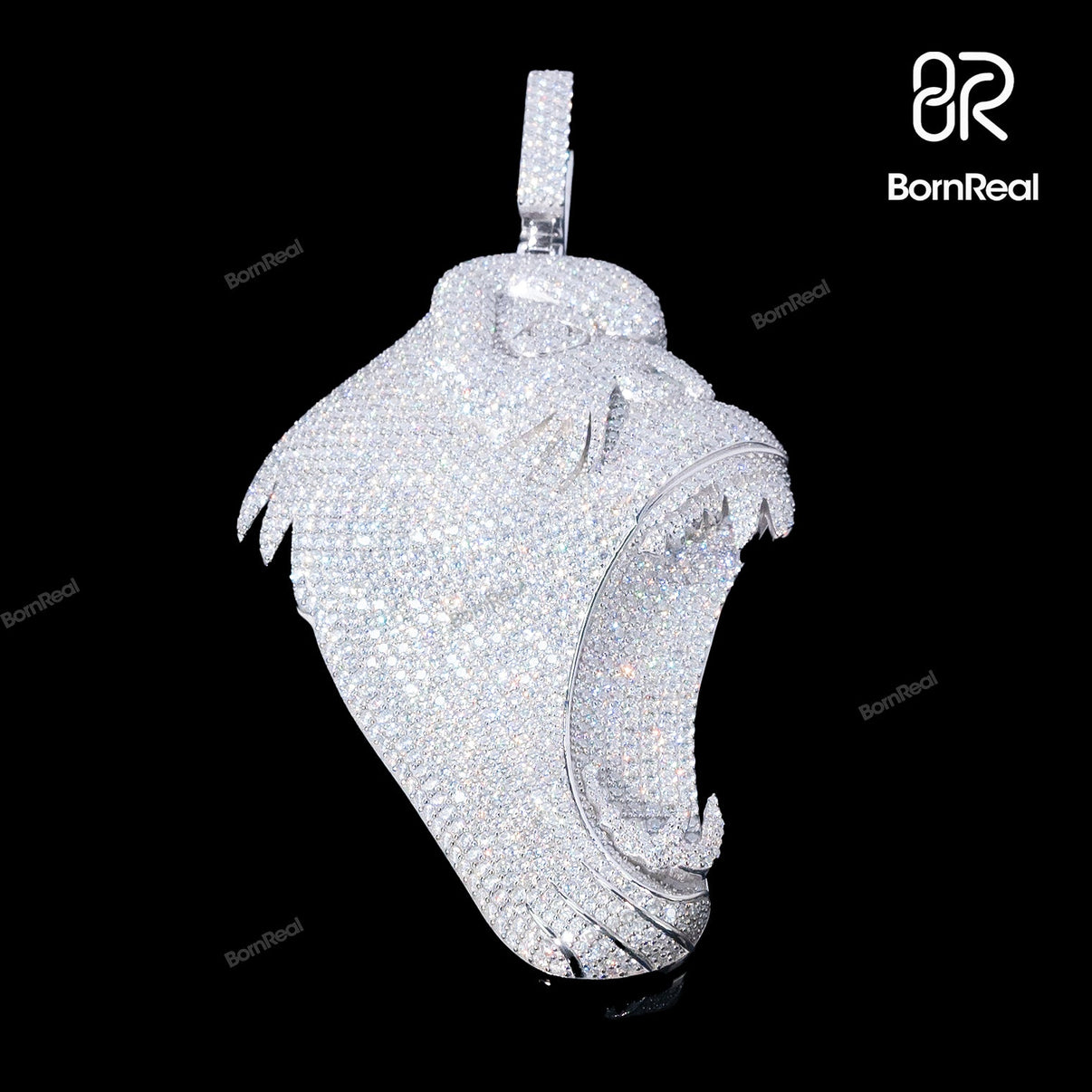 Iced Out Custom Gorilla Pendant Animal Pendant Bornreal Jewelry