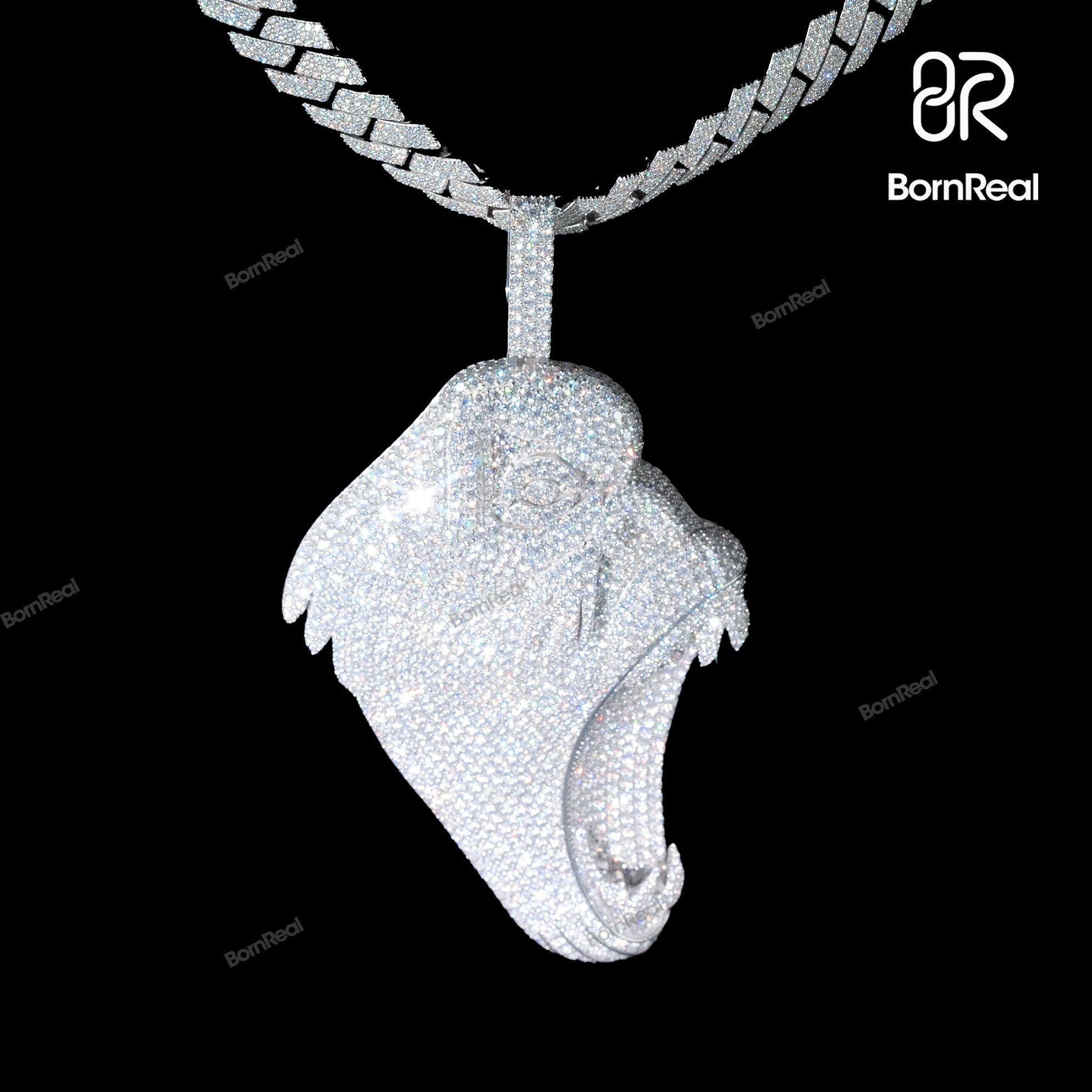 Iced Out Custom Gorilla Pendant Animal Pendant Bornreal Jewelry