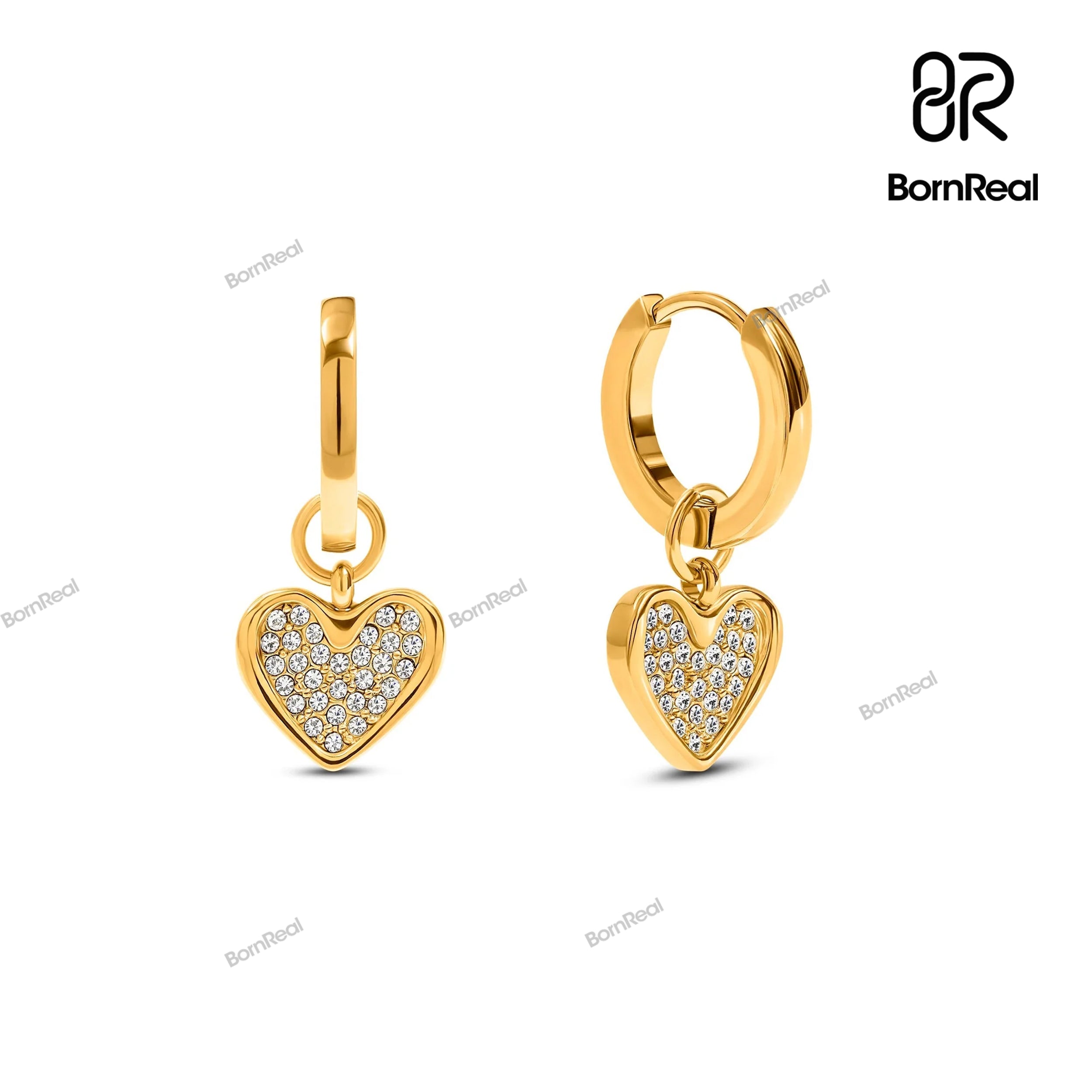 Boucles d'oreilles créoles rondes en argent sterling couleur D pour femmes