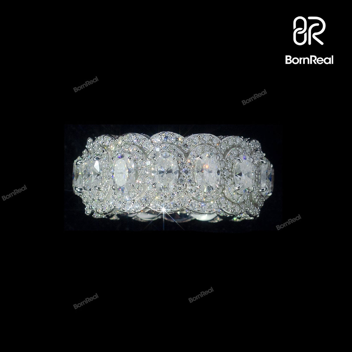 Oval Wedding Band Statement Ring For Men Bornreal Jewelry