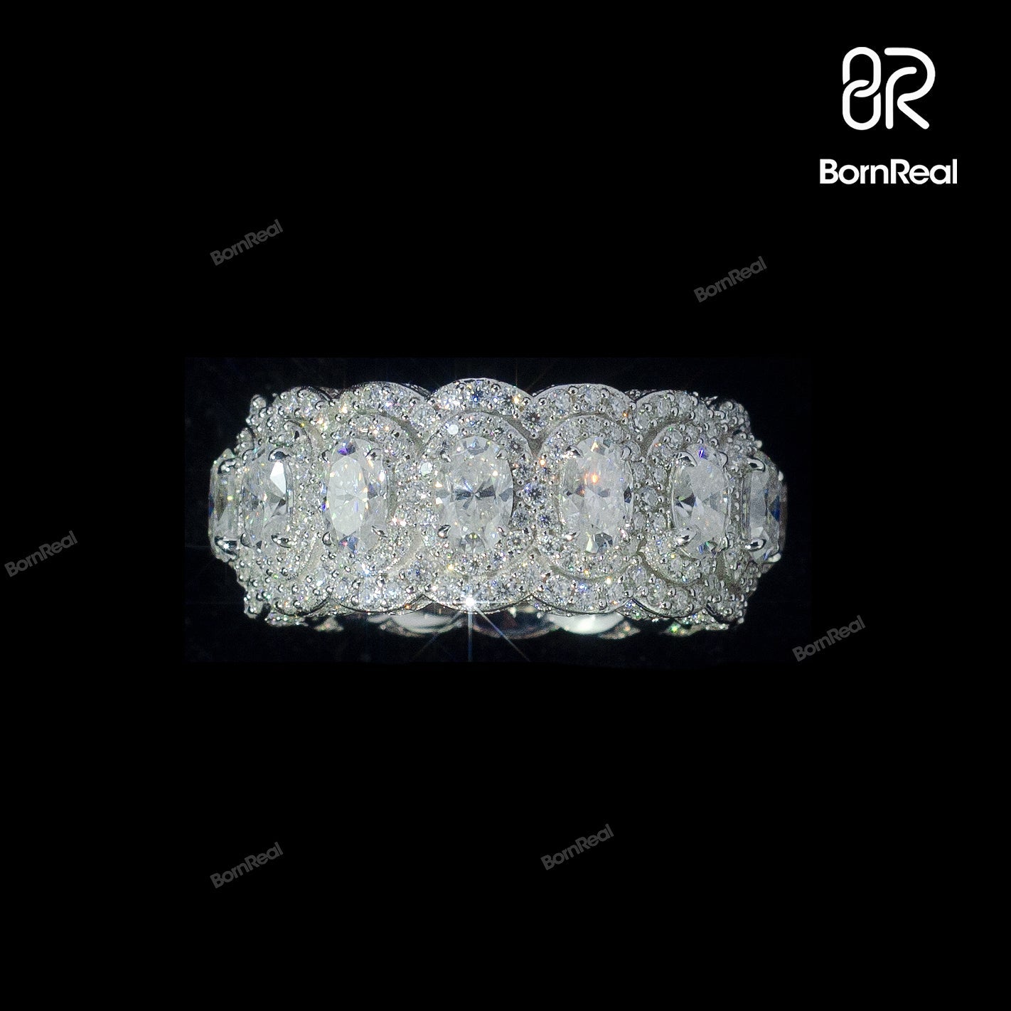 Oval Wedding Band Statement Ring For Men Bornreal Jewelry