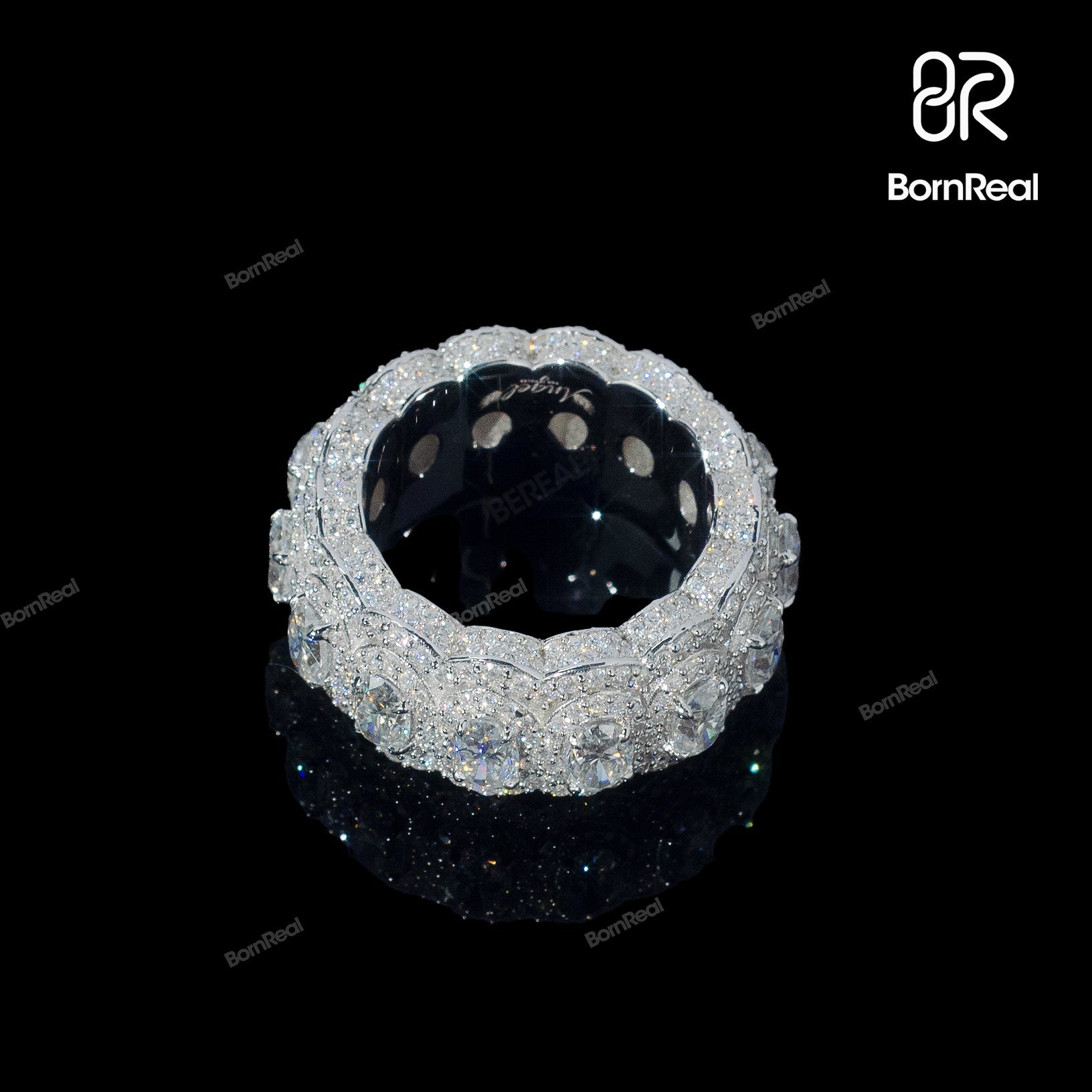 Oval Wedding Band Statement Ring For Men Bornreal Jewelry