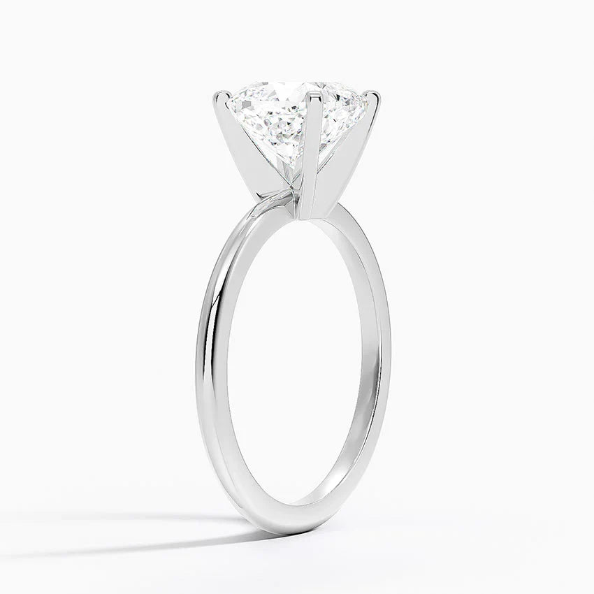 Bornreal Round Lab-Grown Diamond Four-Prong Comfort Fit Engagement Ring.