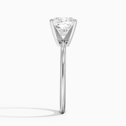 Bornreal Round Lab-Grown Diamond Four-Prong Comfort Fit Engagement Ring.