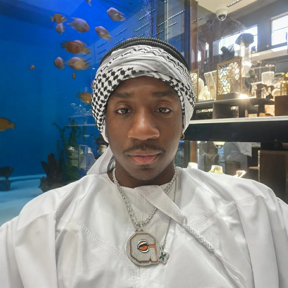 Bornreal x Terry Goofy Jones: Limited Edition Initial G Letter Enamel Mouth and Tongue Pendant VVS Moissanite Sterling Silver Pendant - Bornreal Jewelry