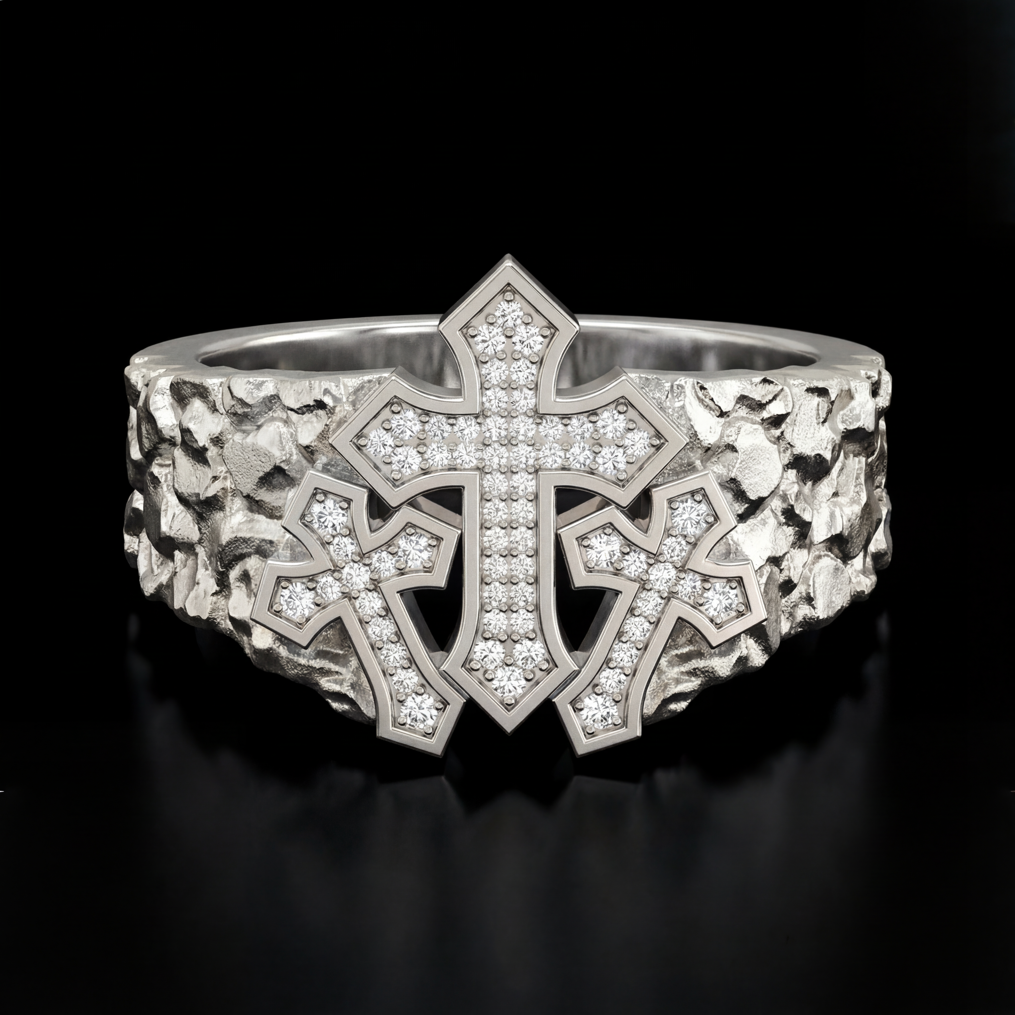 Forged Faith Cross Ring