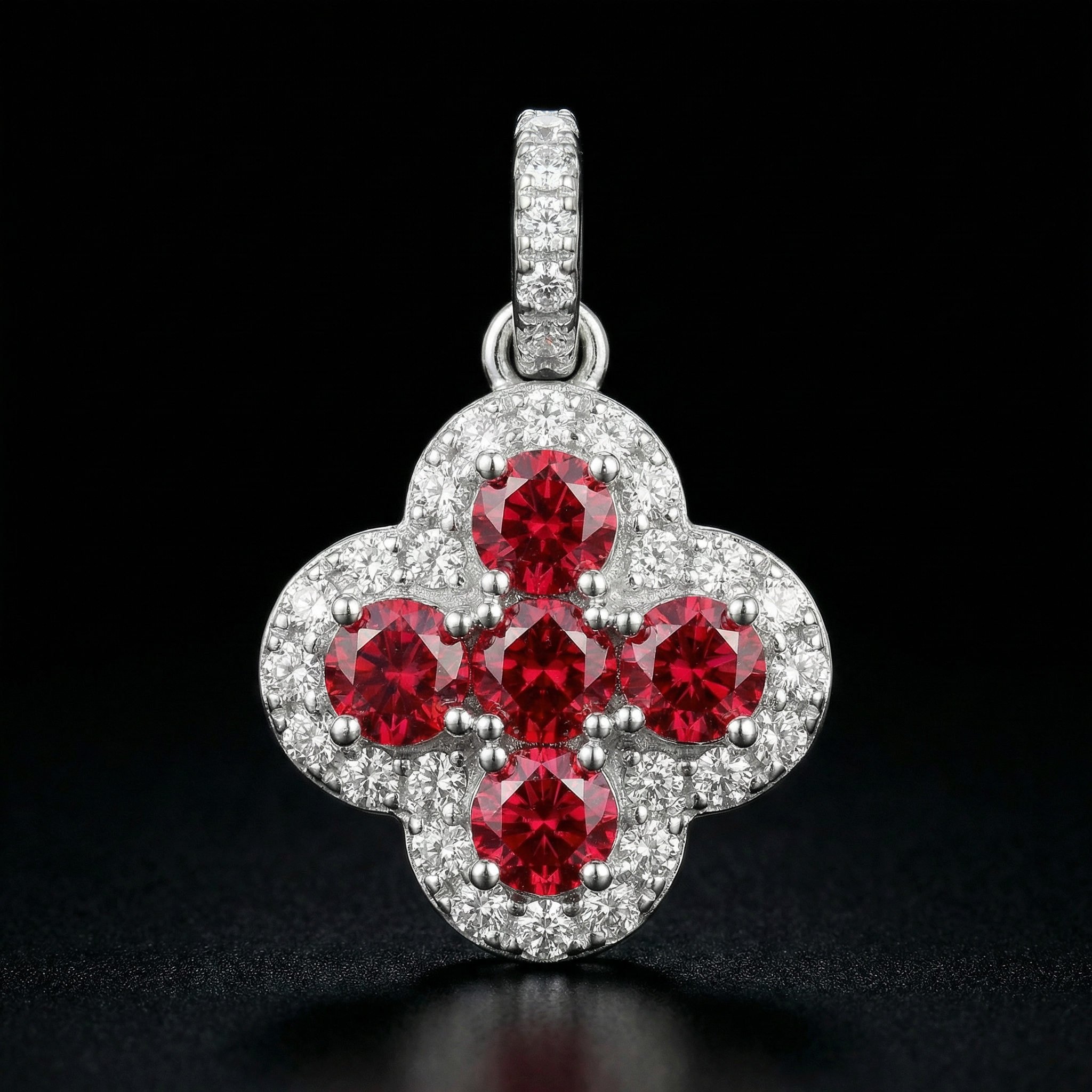 Lucky Stone Clover Pendant