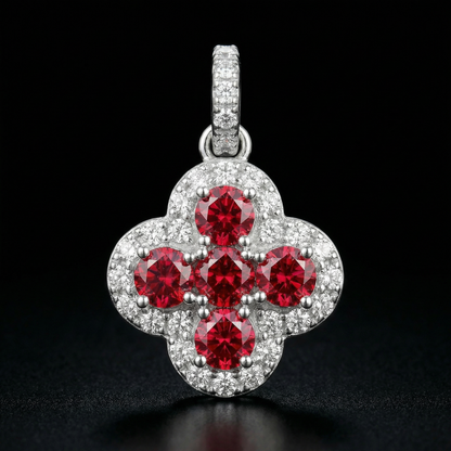 Lucky Stone Clover Pendant