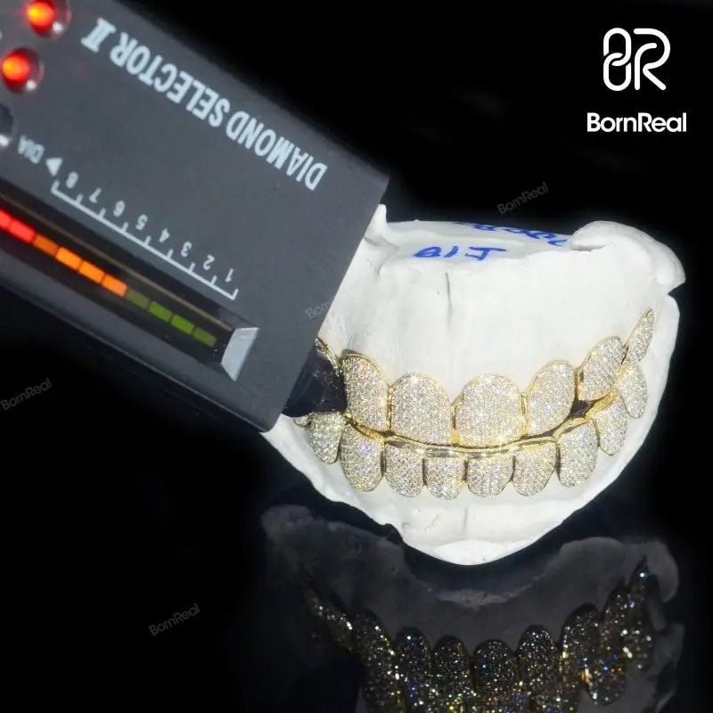 ABSOLUTELY FITTING! Custom VVS Moissanite Diamond Grillz 10K/14K/18K