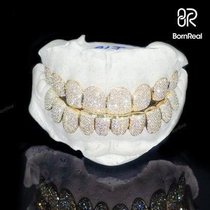 ABSOLUTELY FITTING! Custom VVS Moissanite Diamond Grillz 10K/14K/18K