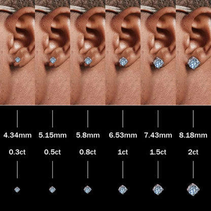Anti - allergic High - Quality VVS Moissanite Diamond Mens Stud Cross Dangle Earrings For Gift
