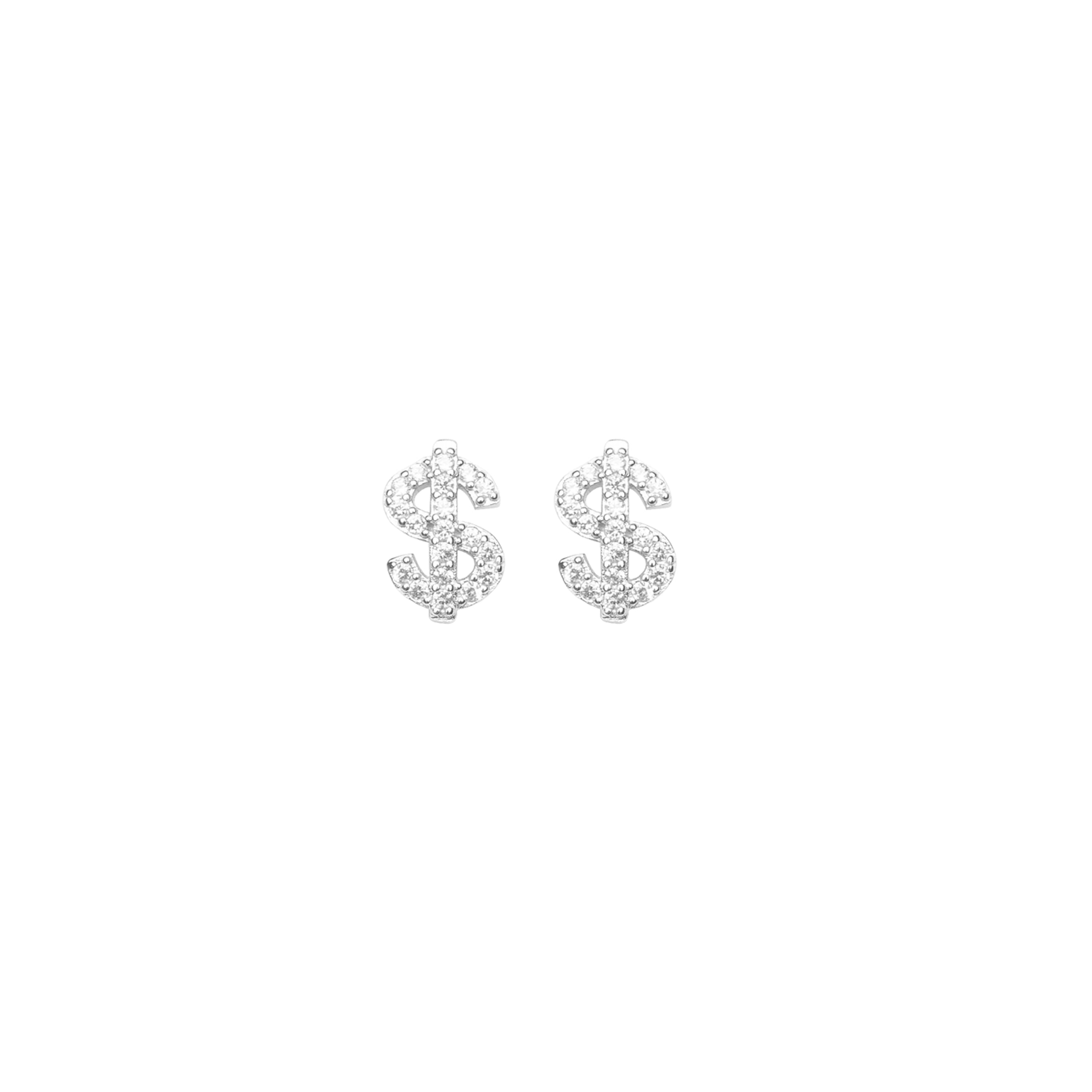 Anti - allergic S925 High - Quality VVS Moissanite Dollar Sign Earrings