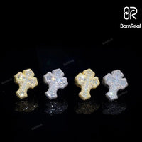 Baguette Mix Round VVS Moissanite Diamond Cross Ring