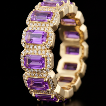 Anillo de campeonato personalizado azul helado con letras