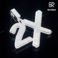 Custom 2“ Moissanite Diamond HipHop Digital Pendant For Gift