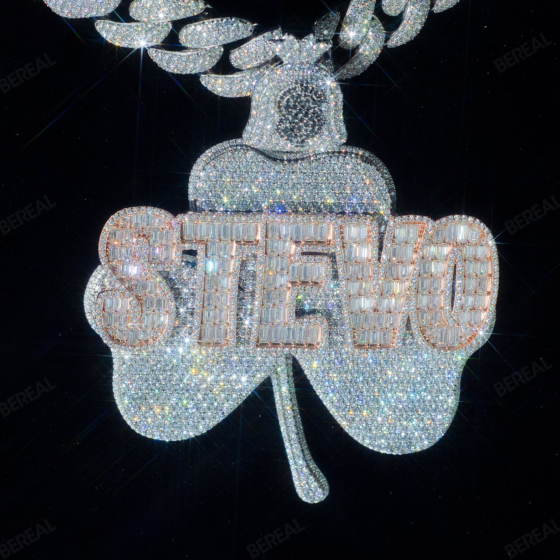 Custom Full Iced 925 Silver Moissanit Diamond Pendant