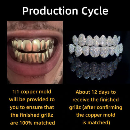 Custom Irregular Openwork Moissanite Grillz