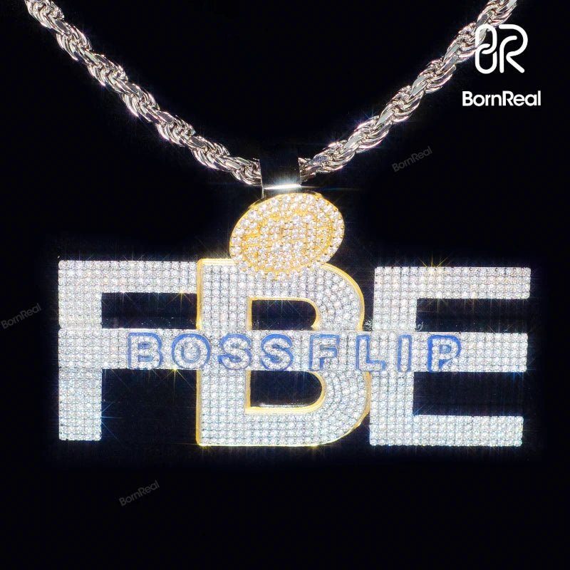 Custom Moissanite Diamond HipHop 2“ Name Pendant For Gift