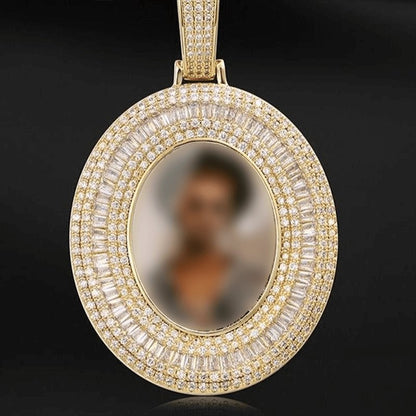 Custom Moissanite DIY Heart Shape Memory Photo Pendant