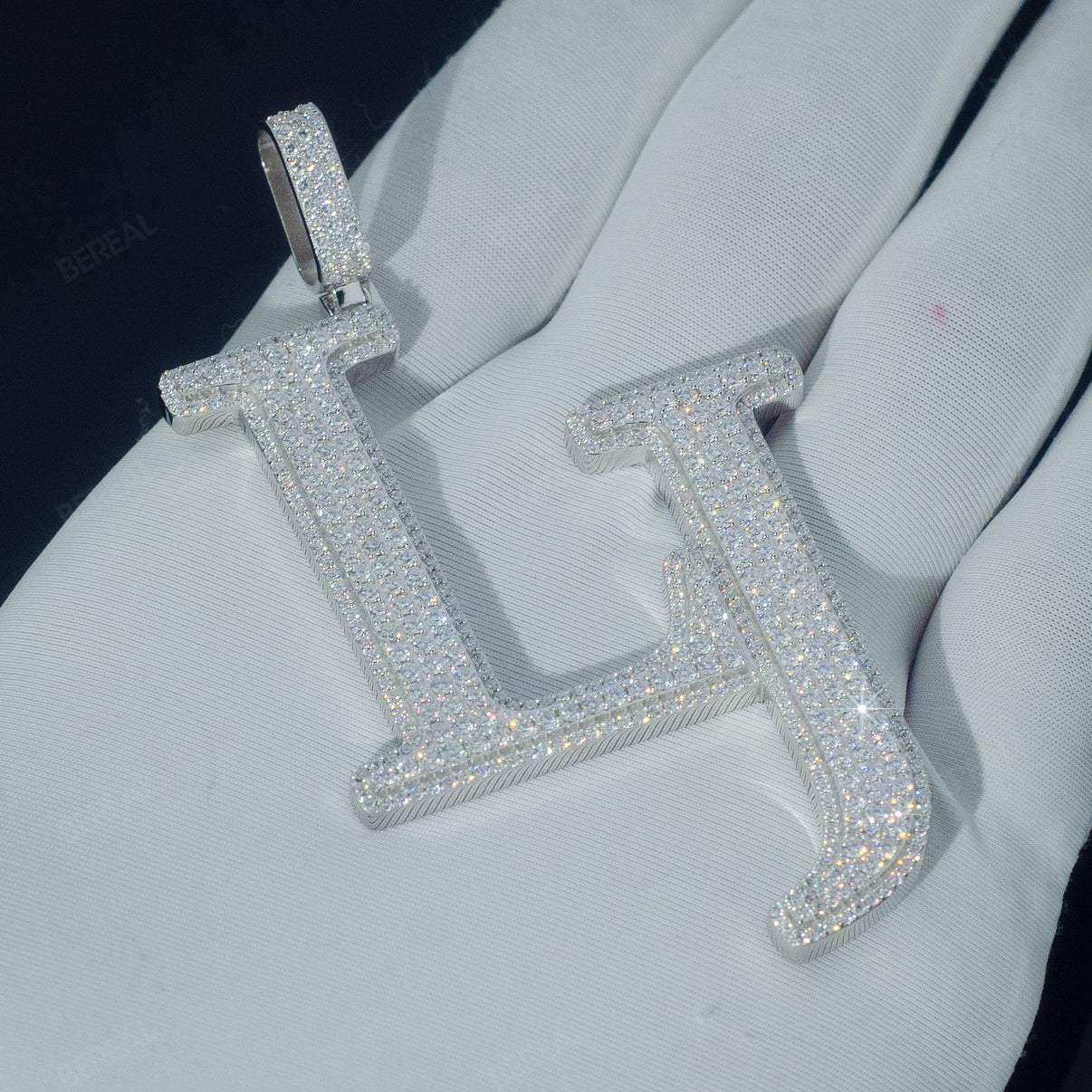Custom Moissanite Hip Hop 925 Silver Letter Pendant