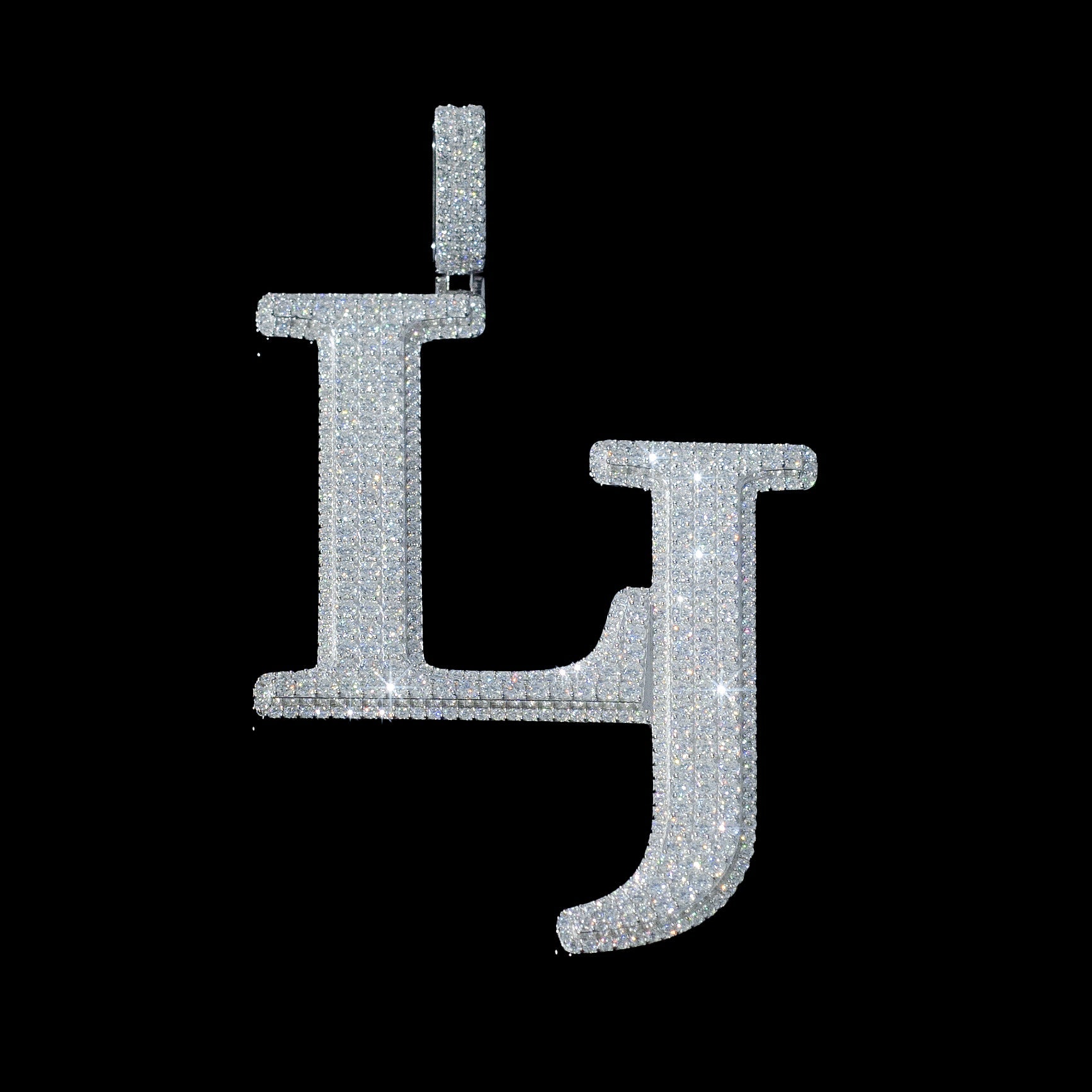 Custom Moissanite Hip Hop 925 Silver Letter Pendant