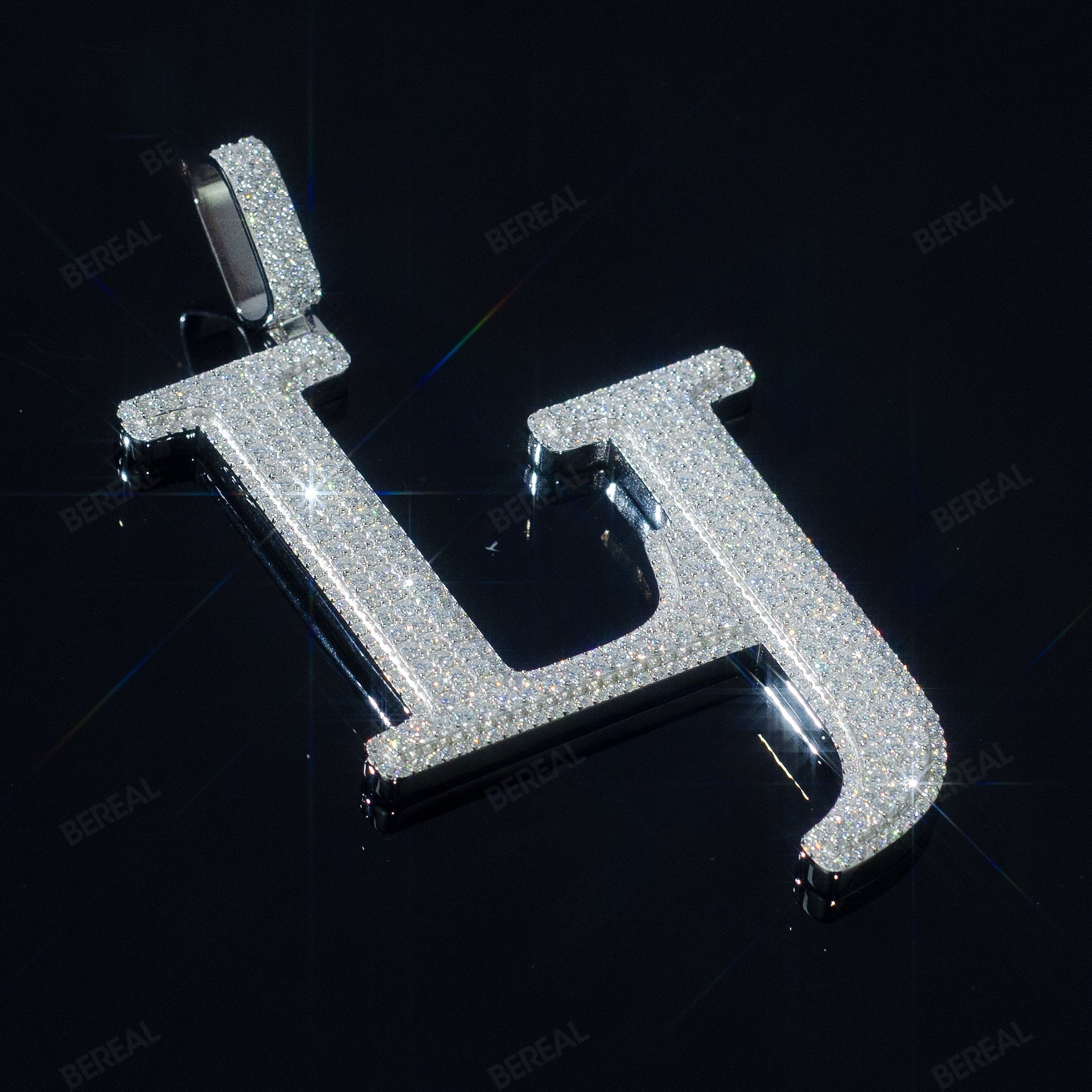 Custom Moissanite Hip Hop 925 Silver Letter Pendant