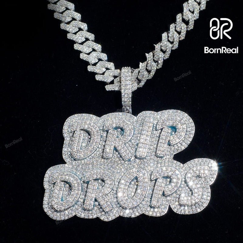 Custom Moissanite Hip Hop chain Bling Diamond Name Pendant