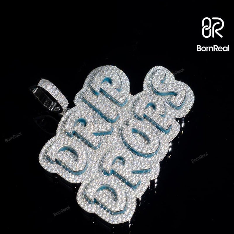 Custom Moissanite Hip Hop chain Bling Diamond Name Pendant