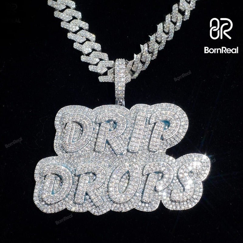 Custom Moissanite Hip Hop chain Bling Diamond Name Pendant