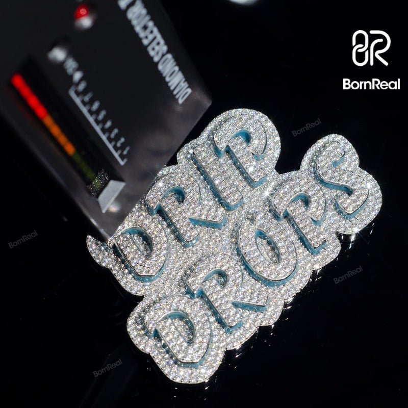 Custom Moissanite Hip Hop chain Bling Diamond Name Pendant