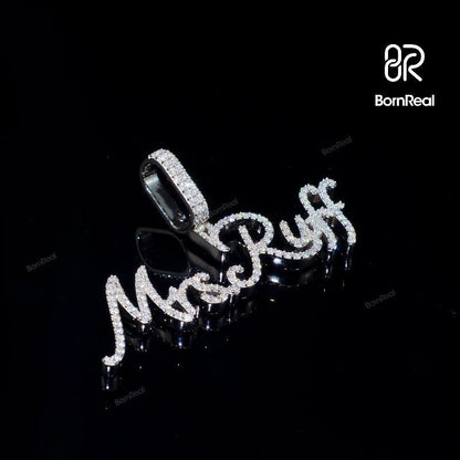 Custom Moissanite Hip Hop chain Iced Out Name Pendant