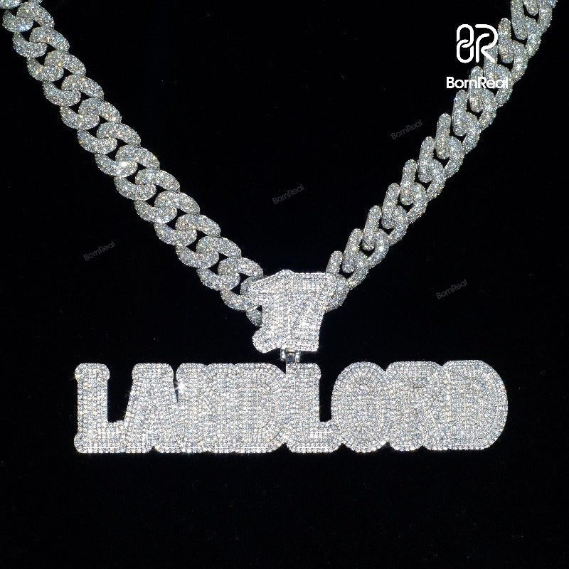 Custom Moissanite Hip Hop chain Iced out Name Pendant