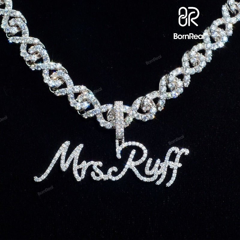 Custom Moissanite Hip Hop chain Iced Out Name Pendant