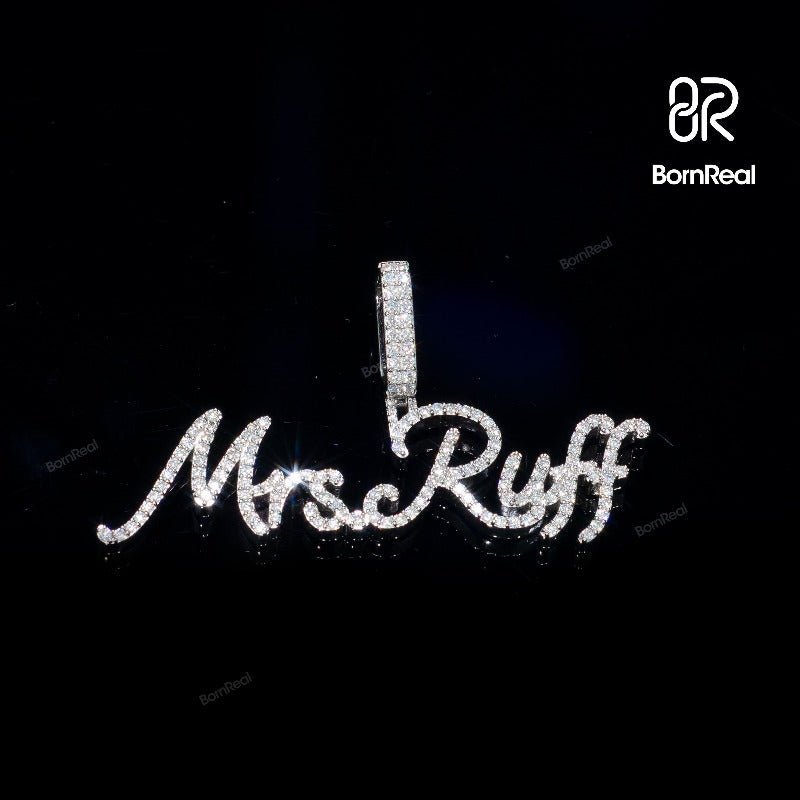 Custom Moissanite Hip Hop chain Iced Out Name Pendant