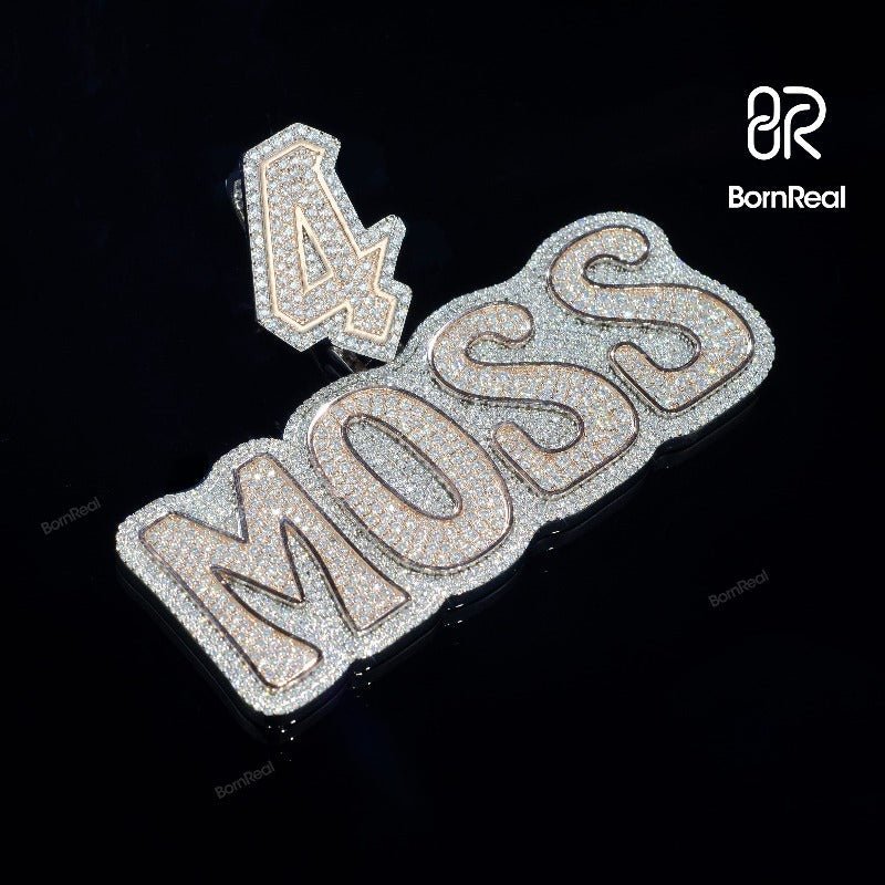 Custom Moissanite Hip Hop chain Rapper Diamond Name Pendant