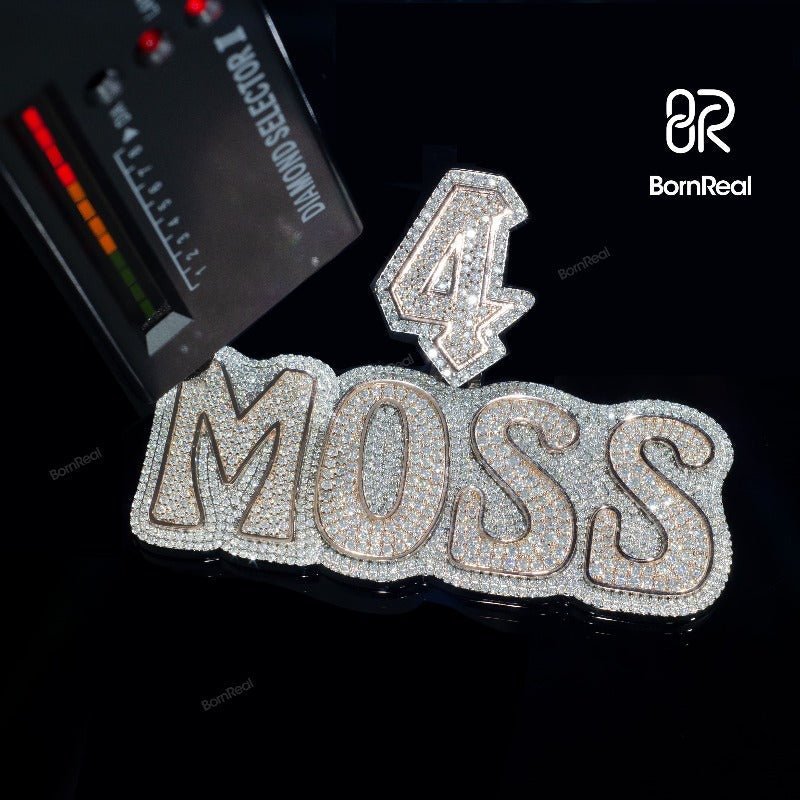 Custom Moissanite Hip Hop chain Rapper Diamond Name Pendant