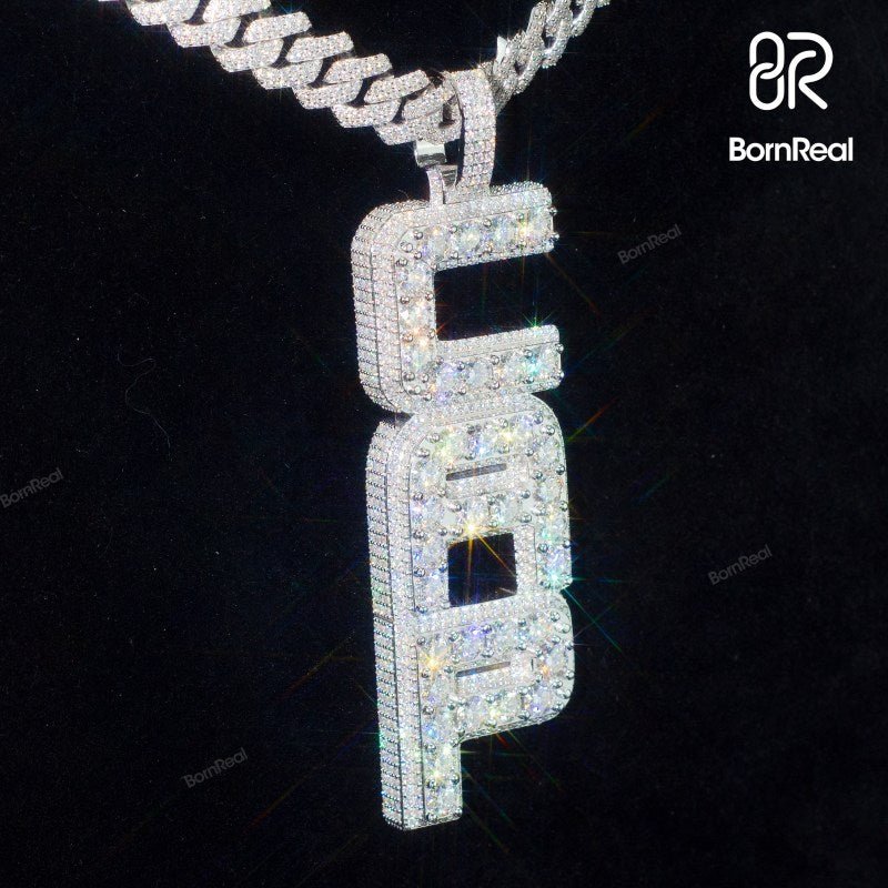 Custom Moissanite Hip Hop Iced Out Letter Pendant