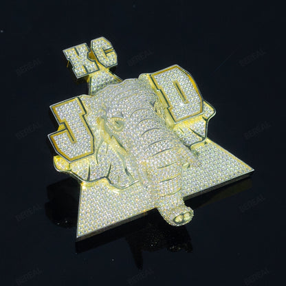 Custom Moissanite Iced 925 Silver 3D Designing Pendant