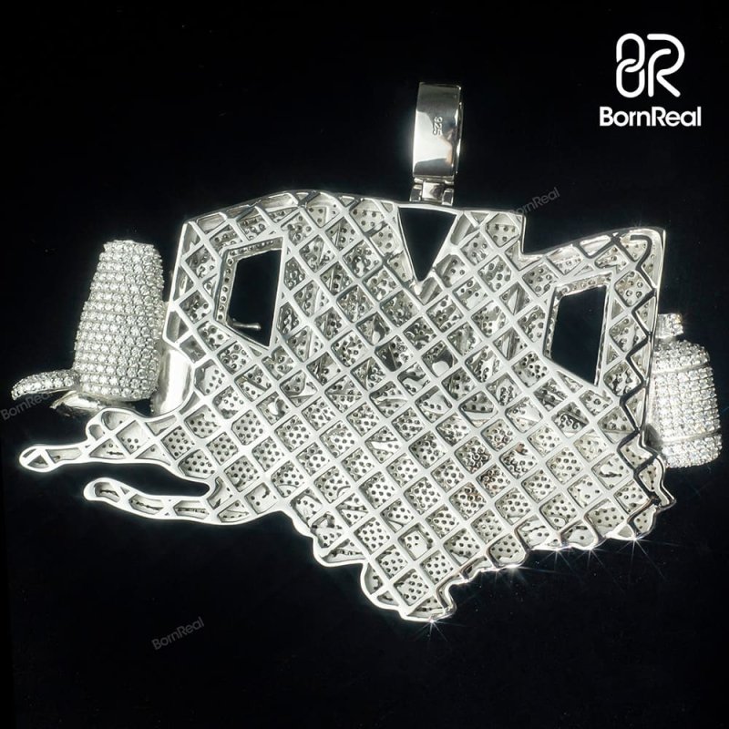 Custom Moissanite Iced Diamond Hip Hop Chain Logo Pendant