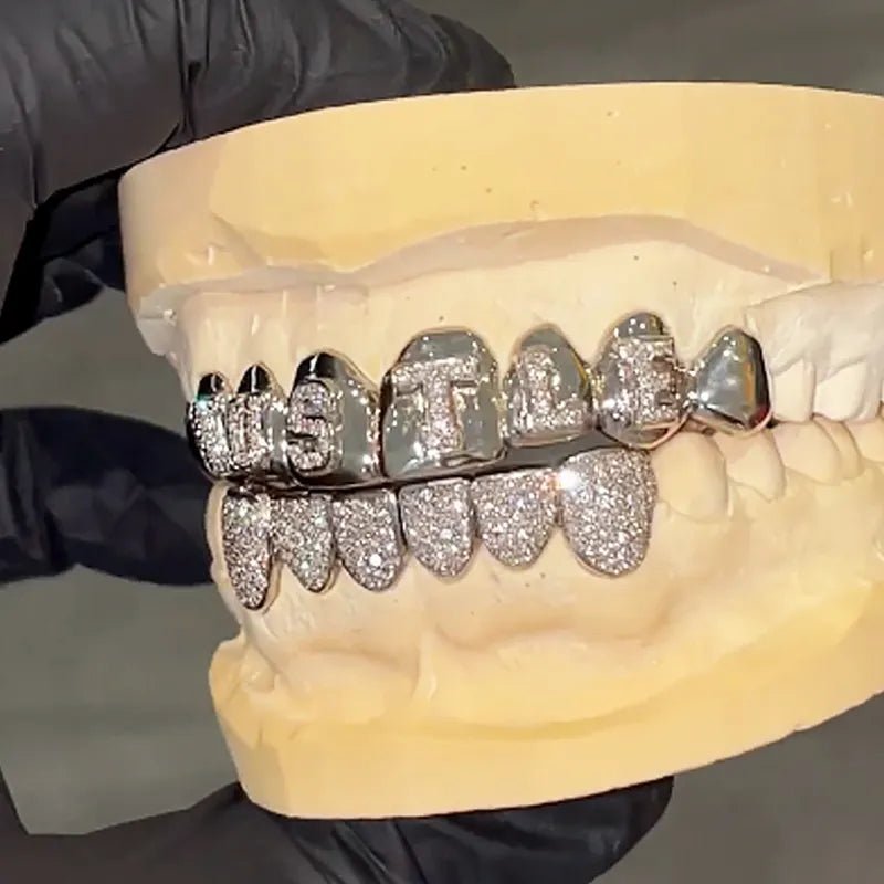 Iced Out Custom letter Grillz – Bornreal Jewelry