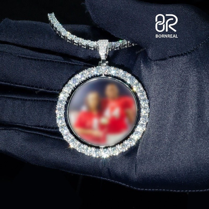 Custom Moissanite Memory Photo Commemorative Pendant – Ideal for Gifting Loved Ones and Friends