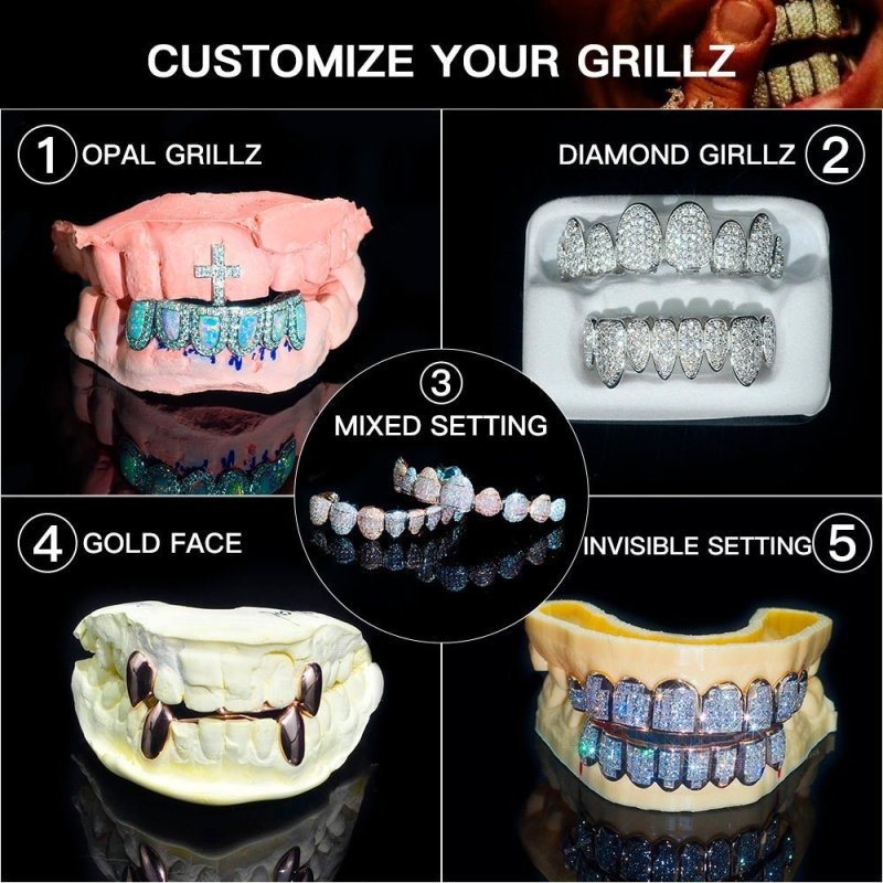 Custom VVS Moissanite Diamond Grillz