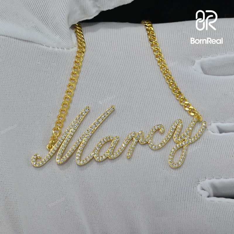 Custom VVS Moissanite Hip Hop chain Iced Out Name Pendant